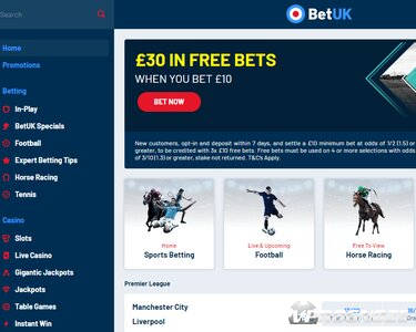 Официальный сайт букмекерской конторы Bet UK