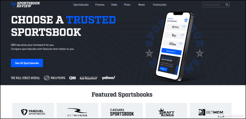 Официальный сайт сервиса Sportsbookreview
