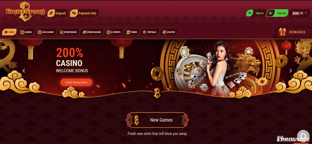 Официальный сайт интернет-казино Eightstorm