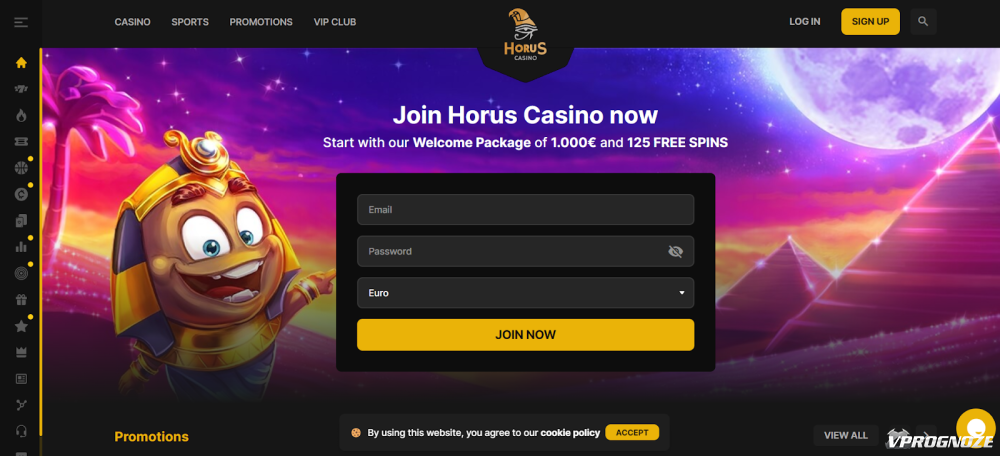 Официальный сайт интернет-казино Horuscasino
