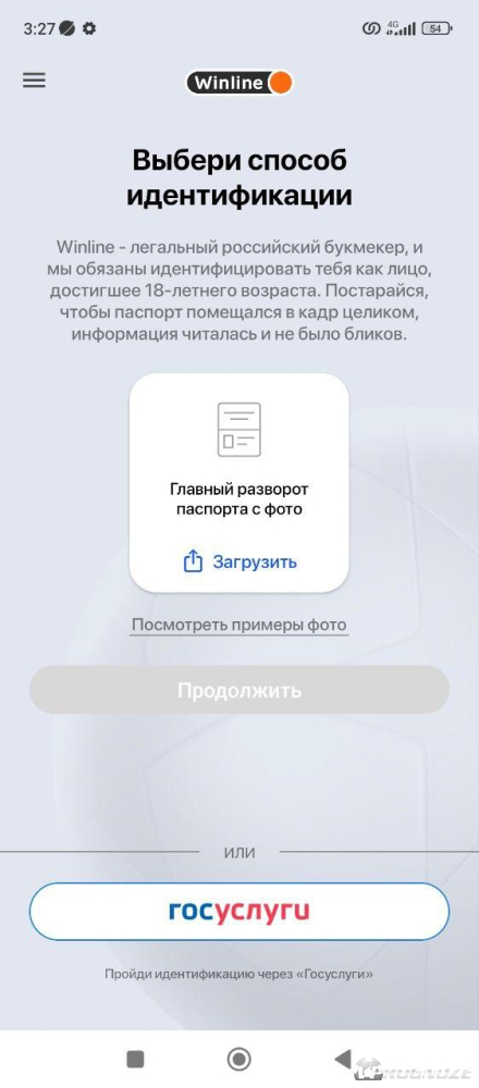 winline идентификация через госуслуги