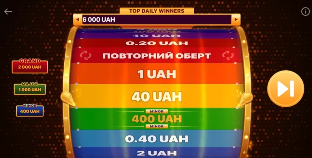 Барабан с призами в акции «Рил оф форчун»