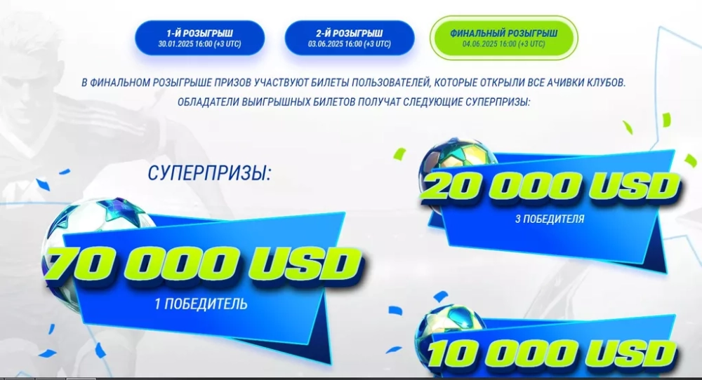 Призы в финальном розыгрыше Lucky League